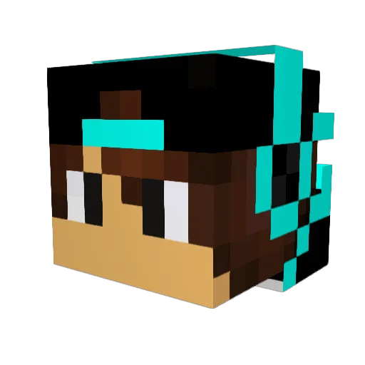 Ilyess53 Minecraft avatar head, 3D render