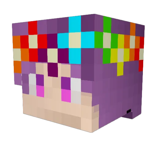 Ilyesst Minecraft avatar head, 3D render