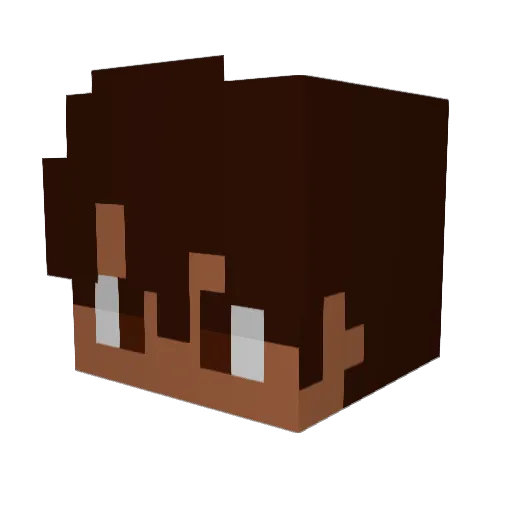 Ilzion Minecraft avatar head, 3D render