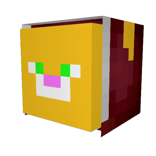 Im2Cool4School Minecraft avatar head, 3D render