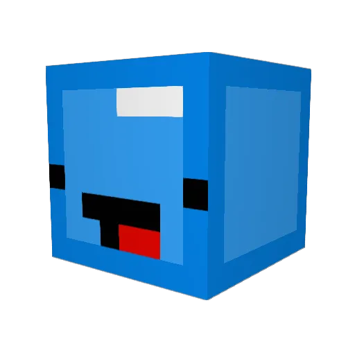 Im2Fat2Split Minecraft avatar head, 3D render