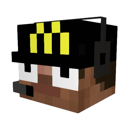 Im7B Minecraft avatar head, 3D render