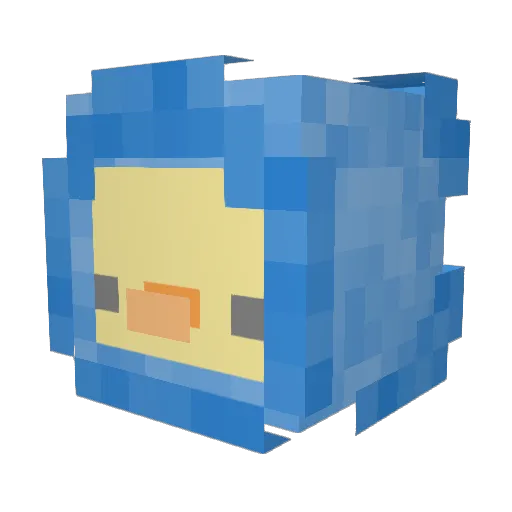 ImACoolDuck Minecraft avatar head, 3D render