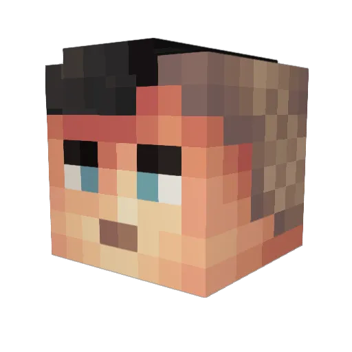 ImAKatyCat Minecraft avatar head, 3D render