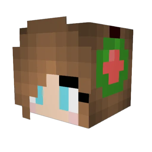 ImAMelllon Minecraft avatar head, 3D render
