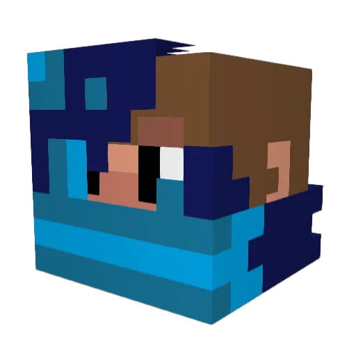 ImANerdyMonkey Minecraft avatar head, 3D render