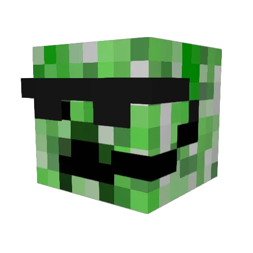 ImANo0B Minecraft avatar head, 3D render