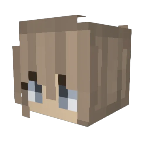 ImAPerson2 Minecraft avatar head, 3D render