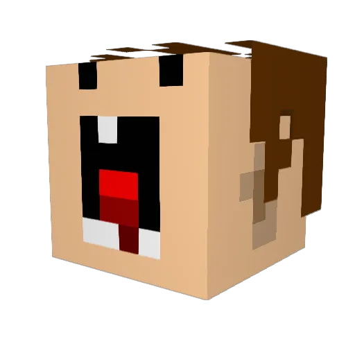 ImAPornStar Minecraft avatar head, 3D render