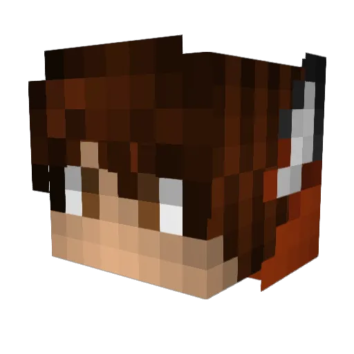 ImASadBoy Minecraft avatar head, 3D render