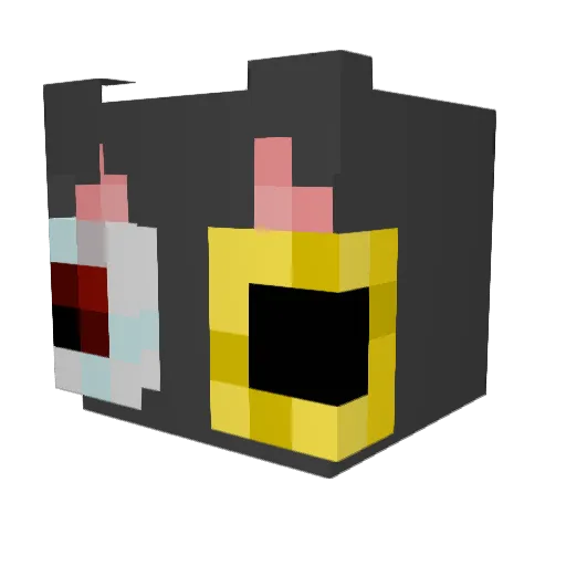 ImAScatman Minecraft avatar head, 3D render
