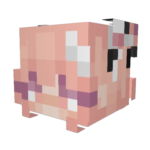 ImATing Minecraft avatar head, 3D render