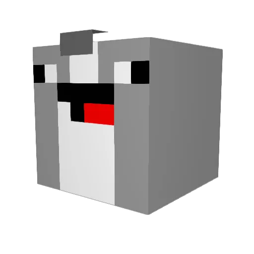 ImActuallyBrave Minecraft avatar head, 3D render