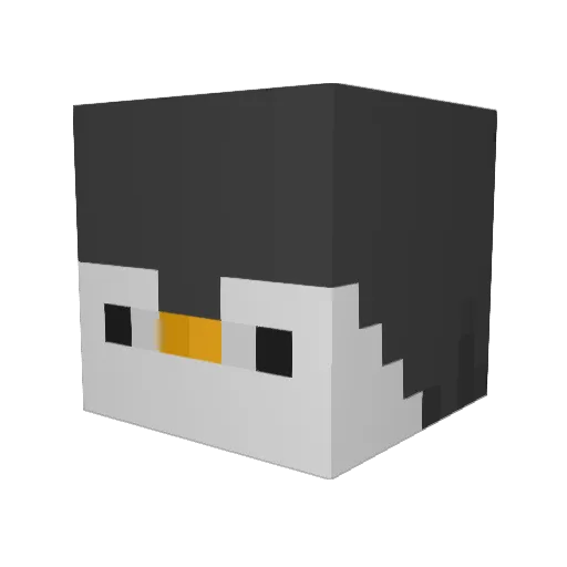 ImAnIbis Minecraft avatar head, 3D render