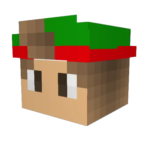 ImAnUglyPotato Minecraft avatar head, 3D render
