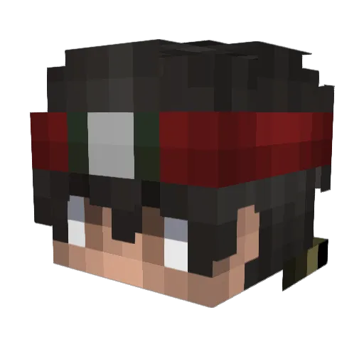 ImAndreah Minecraft avatar head, 3D render