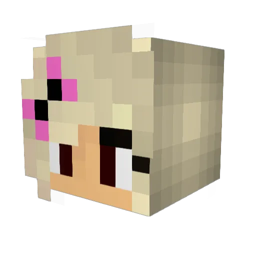 ImArias Minecraft avatar head, 3D render