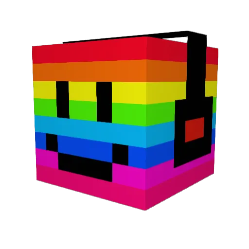 ImAsterisk Minecraft avatar head, 3D render