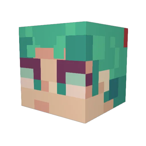 ImAutonomous Minecraft avatar head, 3D render
