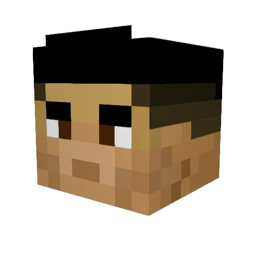 ImB4ha Minecraft avatar head, 3D render