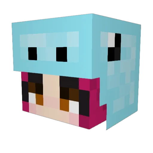 ImBBased Minecraft avatar head, 3D render