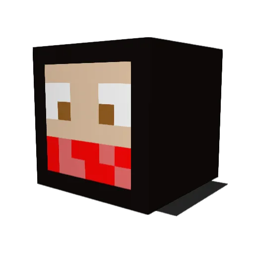 ImBabdu Minecraft avatar head, 3D render