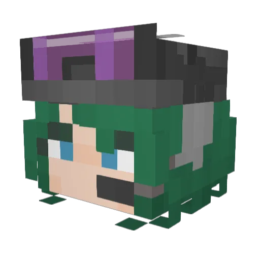 ImBaboo Minecraft avatar head, 3D render