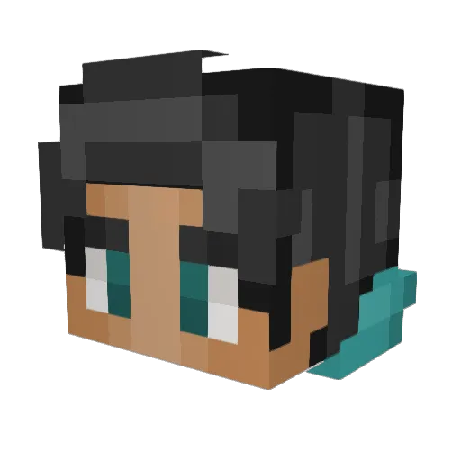 ImBadAtBlockGame Minecraft avatar head, 3D render