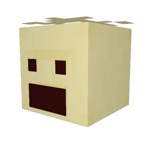 ImBananaBro Minecraft avatar head, 3D render