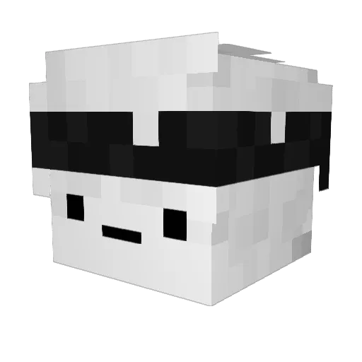 ImBasicallyTrash Minecraft avatar head, 3D render