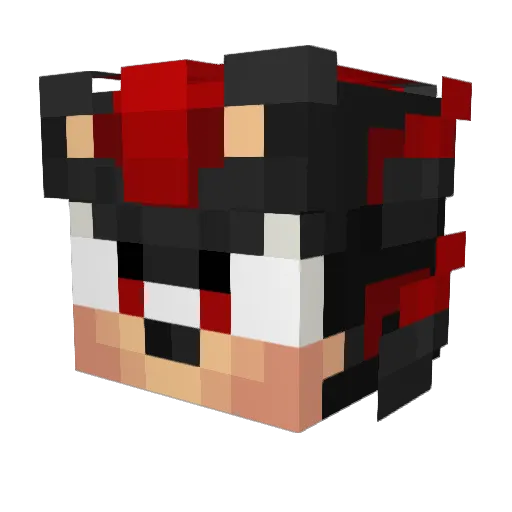ImBeach Minecraft avatar head, 3D render