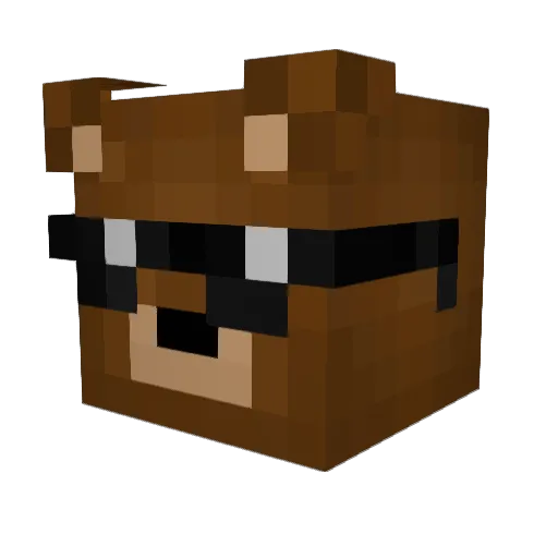 ImBigBear Minecraft avatar head, 3D render