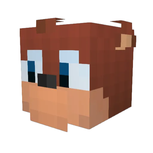 ImBinoch Minecraft avatar head, 3D render