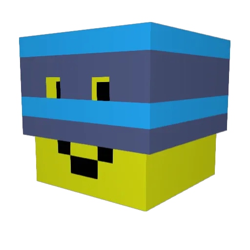 ImBitties32 Minecraft avatar head, 3D render