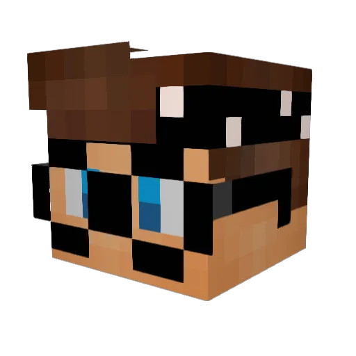 ImBlind Minecraft avatar head, 3D render