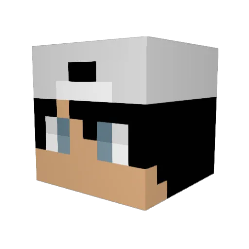ImBlvcKTV Minecraft avatar head, 3D render