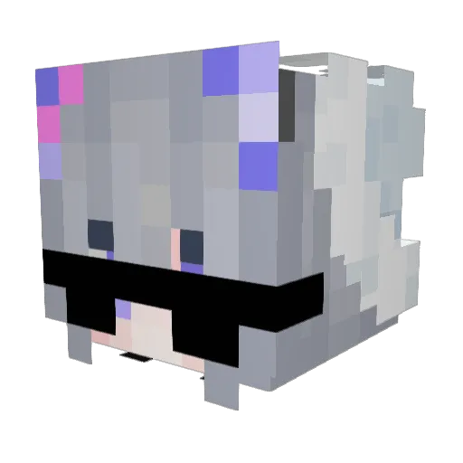 ImCastorice Minecraft avatar head, 3D render