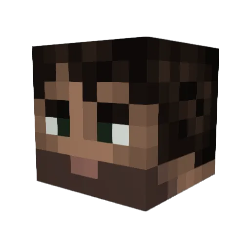 ImCazza Minecraft avatar head, 3D render