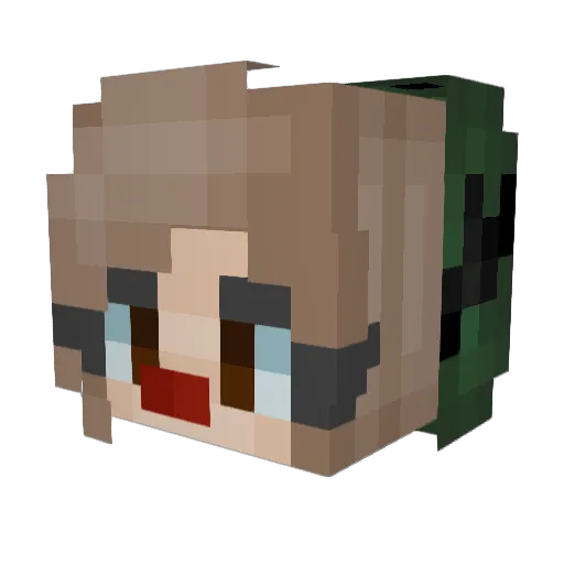 ImChacha Minecraft avatar head, 3D render