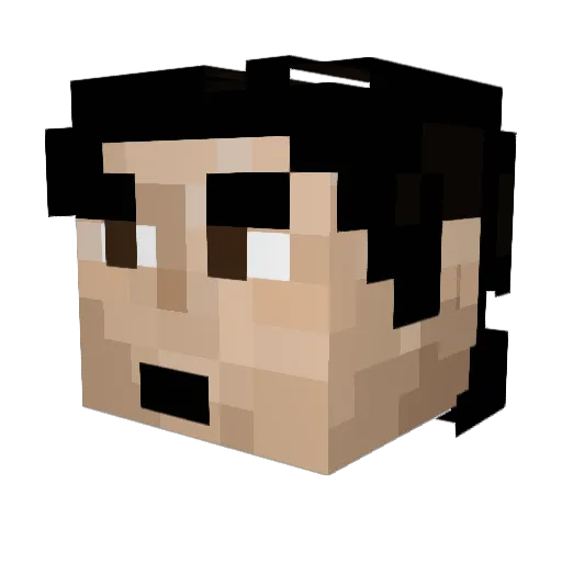 ImCharlieSheen Minecraft avatar head, 3D render