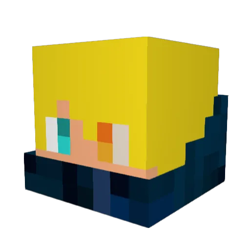 ImCidu Minecraft avatar head, 3D render
