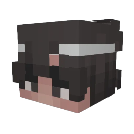 ImClad Minecraft avatar head, 3D render