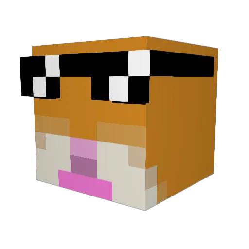 ImClip Minecraft avatar head, 3D render