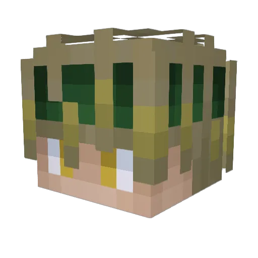 ImCrit Minecraft avatar head, 3D render