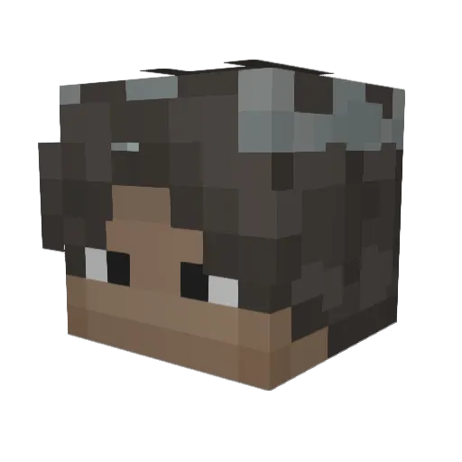 ImCrowned Minecraft avatar head, 3D render