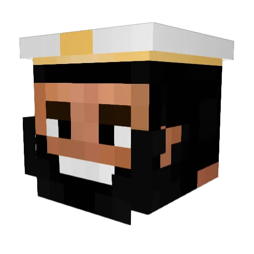 ImDOLLY Minecraft avatar head, 3D render
