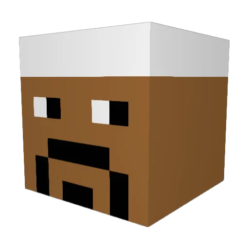 ImDaGoat Minecraft avatar head, 3D render
