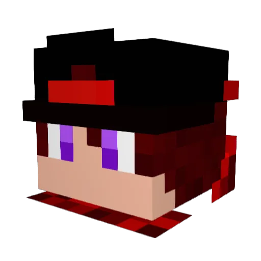 ImDarkii Minecraft avatar head, 3D render