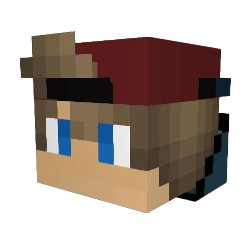 ImDatNiqqa Minecraft avatar head, 3D render