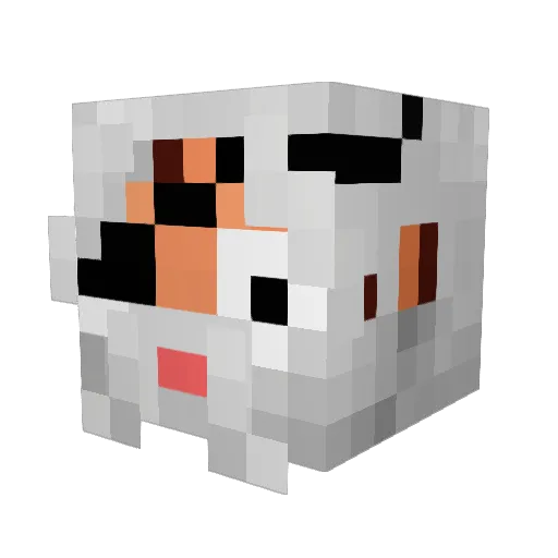 ImDed Minecraft avatar head, 3D render